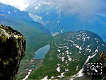 Озеро Vordersee между ледниками Aletschgletscher и Fieschergletscher,  Швейцария.
